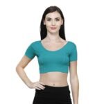 Women's Cotton Solid 3/4 Sleeve Regular Blouse