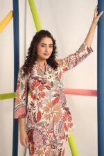 Women Kurta Set For Women|Co-Ords Set|Kurta Pant Set|Coordinate Set|Summer Suit|Printed Short Kurti With Pant Set| - Image 2